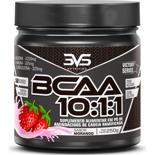Bcaa Em Pó 10:1:1 Ultra Concentrando - 3vs Nutrition - 250g Sabor Morango