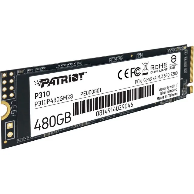 Disco Solido Ssd 480gb Patriot P310 M.2 Nvme Pcie P310p480gm