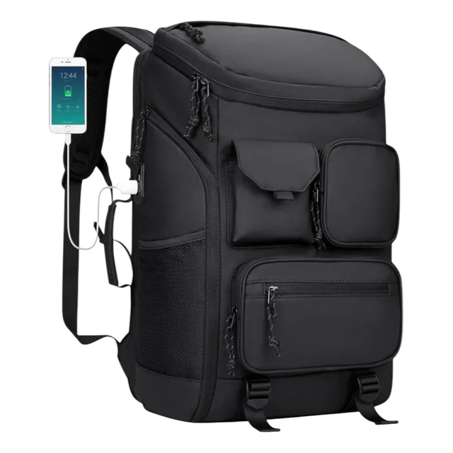 Mochila Tik Tok Viajera Cabina Avión Puerto Usb Negro Liso