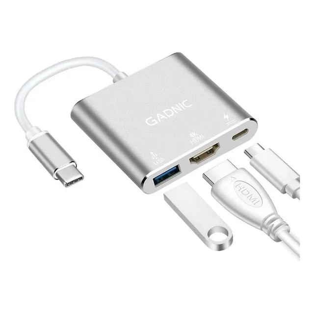 Hub Adaptador Usb C A Usb 3.0 Hdmi Usb C Pc O Mac Gadnic