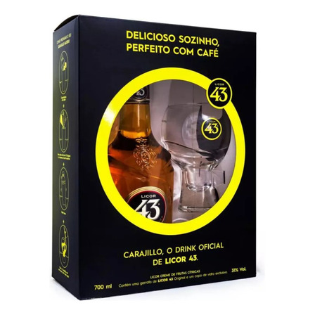 Kit Licor 43 700 Ml + Copo Personalizado Original Kit Licor 43 700 Ml + Copo Personalizado Original