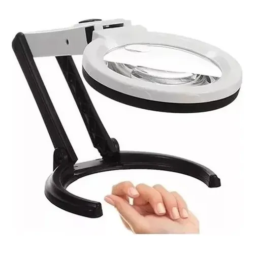 Lupa De Mesa O Mano Con Luz Led Plegable Multifuncion Tl362