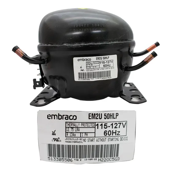 Compresor Embraco 1/6 134a 115/127v Bajo Consumo Em2u50hlp