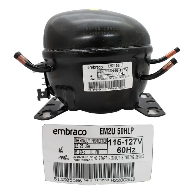 Compresor Embraco 1/6 134a 115/127v Bajo Consumo Em2u50hlp
