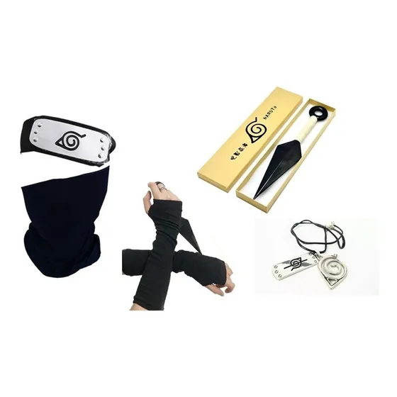 Bandana + Guantes + Collar + Kunai Naruto - Kit