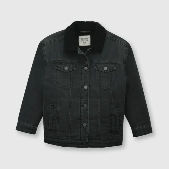 Chaqueta De Niño De Mezclilla Gris Colloky