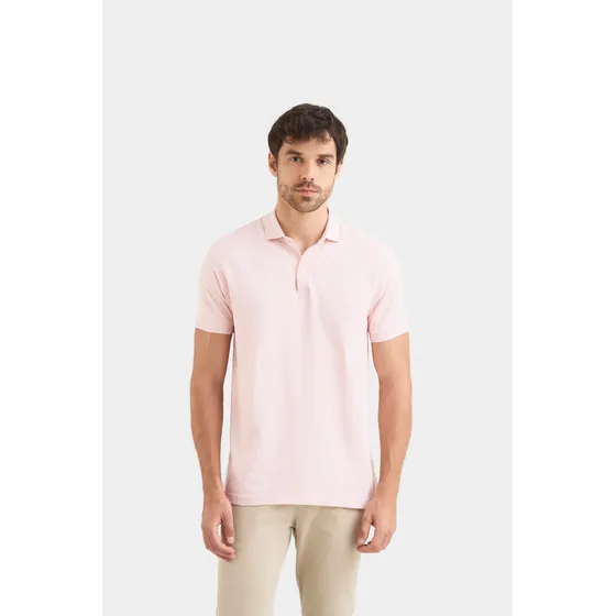 Vélez Polo Casual Algodón Pima Rosado