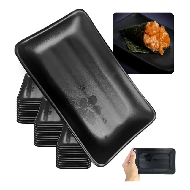 Kit 30 Travessas Kanpai Para Buffet Sushi Em Melamina 17,8cm Kit 30 Travessas Kanpai Para Buffet Sushi Em Melamina 17,8cm