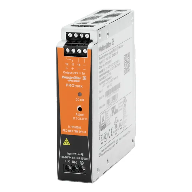 Fuente De Poder Pro Max 72w 24v 3amp Weidmuller 1478100000