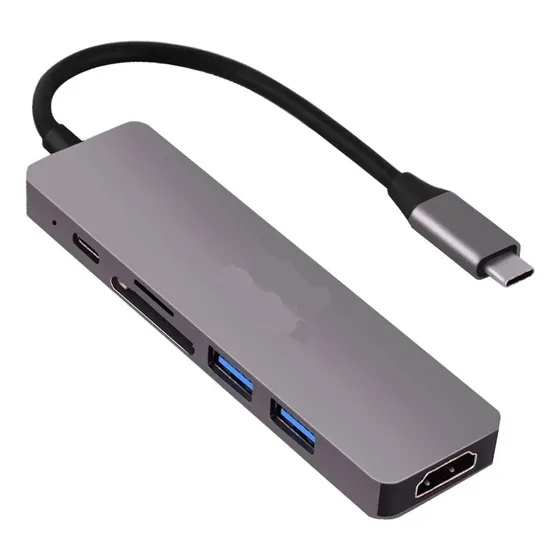 Hub 6 En 1  Multipuertos Usb 3.0  Hdmi | Tipo C