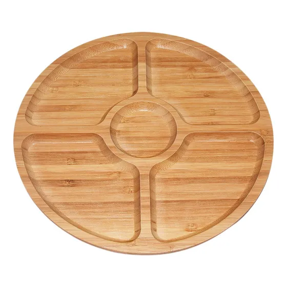 Be Bandeja Redonda De Madera For Guardar Frutos Secos