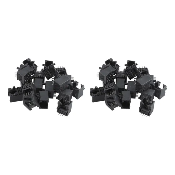 40 Piezas Rj45 8p8c Computer Internet Network Pcb Jack Socke