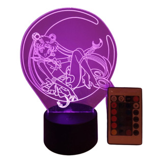 Lampara Led 3d Sailor Moon C/control Remoto Incluido Lampara Led 3d Sailor Moon C/control Remoto Incluido