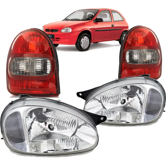 Kit De 2 Faros Delanteros Y Luces Traseras Corsa Wind Hatch 