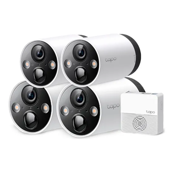 Kit 4 Cámara Seguridad Exterior Tp-link Tapo C420s2 Bateria