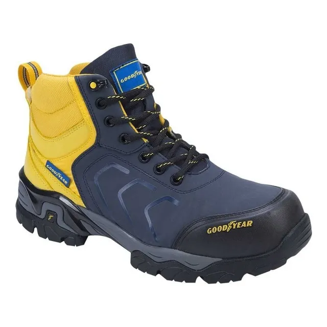 Bota Industrial Goodyear 0111 Con Casquillo 1004784 Azul Cbo