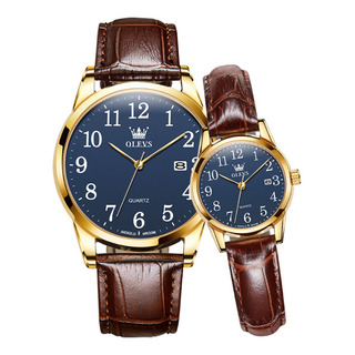 Reloj De Pareja Impermeable Olevs Calendar 2 Piezas Reloj De Pareja Impermeable Olevs Calendar 2 Piezas