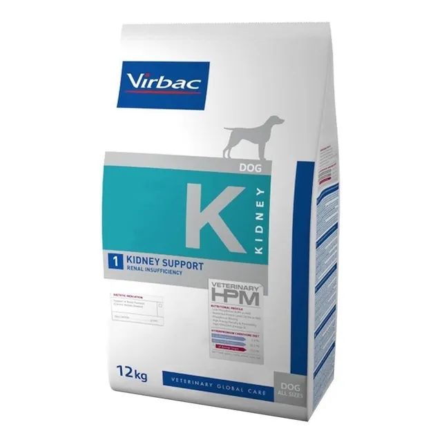 Alimento Virbac Veterinary HPM Kidney Support Renal Insuficiency para perro adulto de raza mediana sabor mix de 12 kg