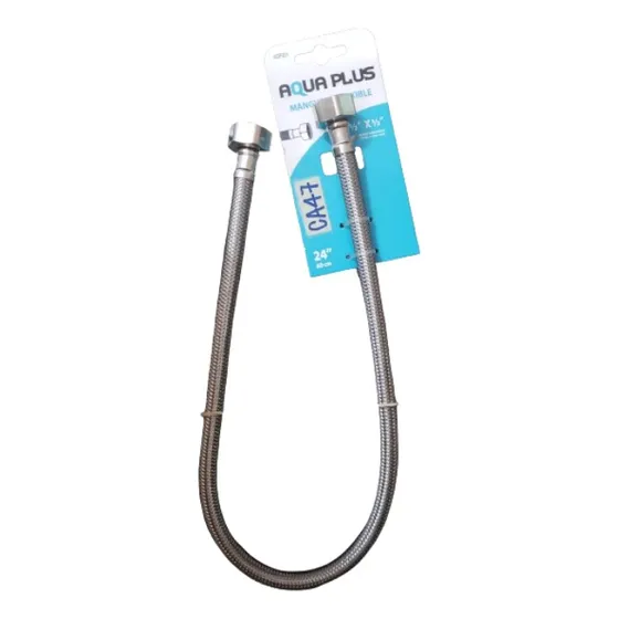 Canilla Manguera Flexible Malla De Acero 1/2 X 1/2 60 Cm