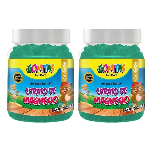 Magnesio Para Niños Gomitas Sottcor 100g X2
