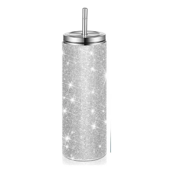 Vaso Térmico Con Imitacio Diamantes De Acero Inoxidable 20oz