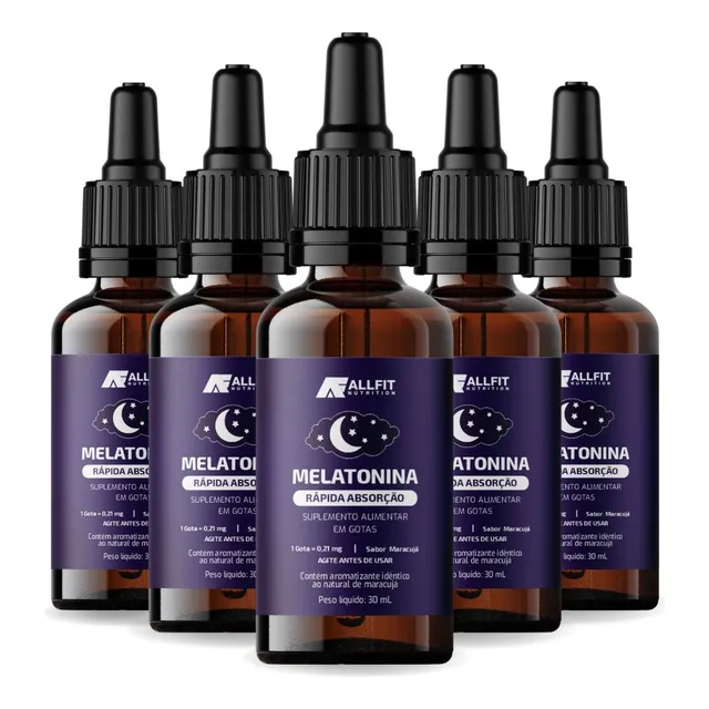 4 Melatonina Gotas 30ml Maracuja 3-5 E 10mg Porção Sublingua