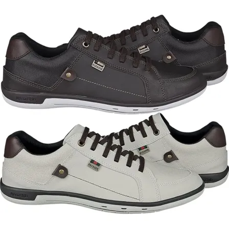 Kit 2 Sapatênis Casual Masculino Fechamento Elastico Confort