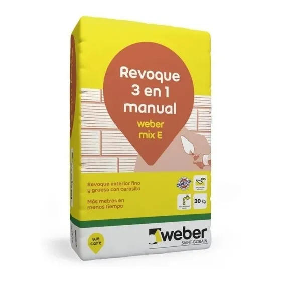 Weber Mix E Revoque Exterior 3 En 1 Manual Con Ceresita 30 K