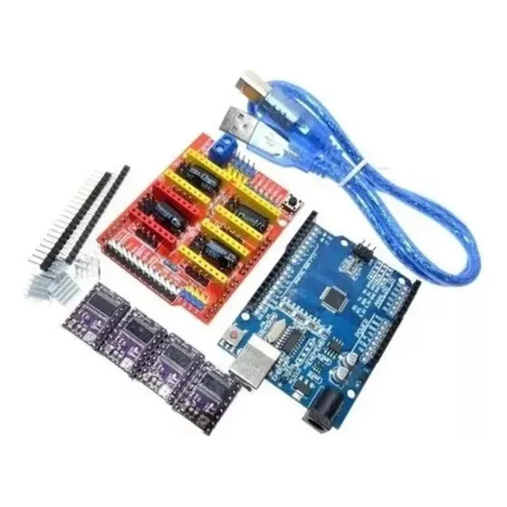 Kit Cnc Shield V3 + Compatível Arduino Uno R3+4 Drive 8825