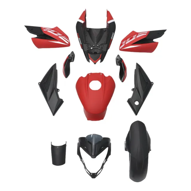 Kit Plasticos Completos Para Bajaj Rouser Ns200 Rojo Mtc