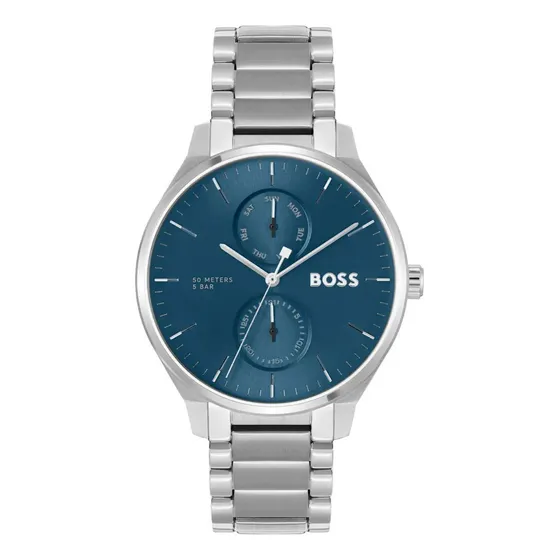 Reloj Hugo Boss Tyler  1514106 Quartz Hombre Correa Plateado Bisel Plaeado