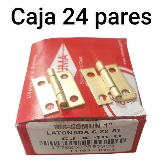 Bisagra Comun 1  Pulgada  Induma 48 Unidades (sin Tornillo)