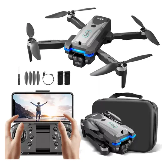 Drone S8s Pro Max Motor Brushless Camera Hd 4k 2 Baterias
