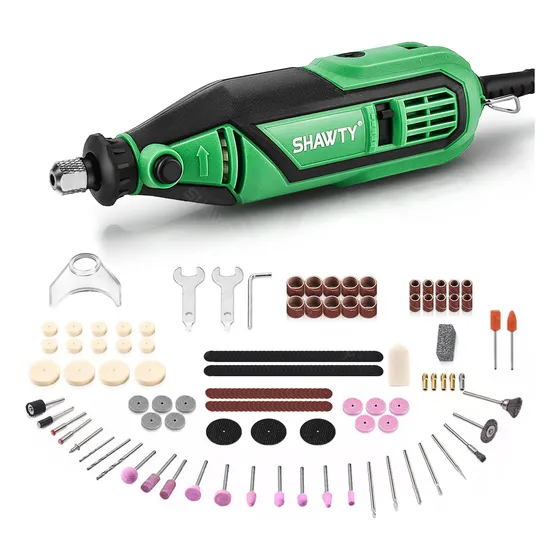 Shawty Mini Taladro Mototool Esmeril Con Accesorios 210 Piezas, Herramientas Rotativas Profesionales, 36000rpm, 180w, 5 Velocidad Regulable, Para Esmerilar, Pulir, Cortar, Dar Forma, Taladrar