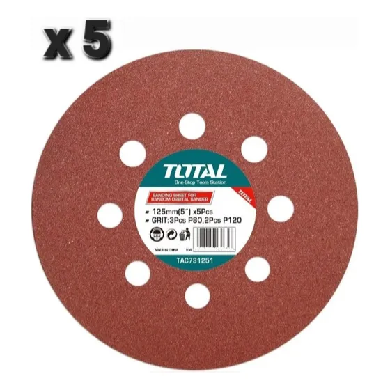 Discos De Lija Para Lijadora Orbital - Pack 5 Discos
