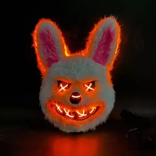 Máscara Conejitoy Oso Sangriento Con Luces Led Halloween 