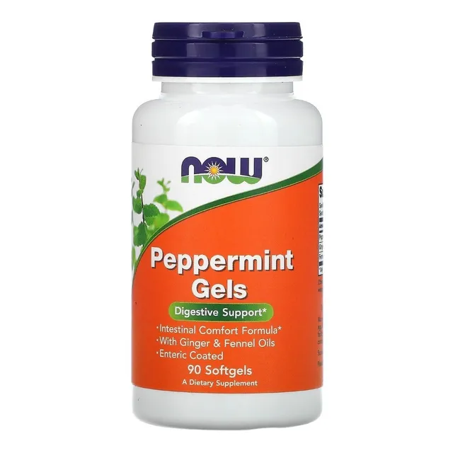 Now Foods Peppermint Menta Apoyo Digestivo 90softgels Sabor Sin Sabor