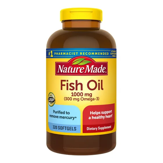 Suplemento De Aceite De Pescado Nature Made 1000 Mg 320 Cáps