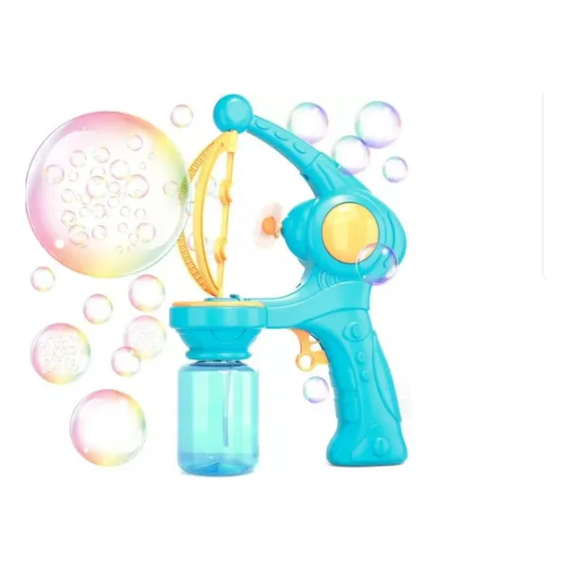 Maquina Pistola De Burbujas Electrica Ventilador Con Liquido