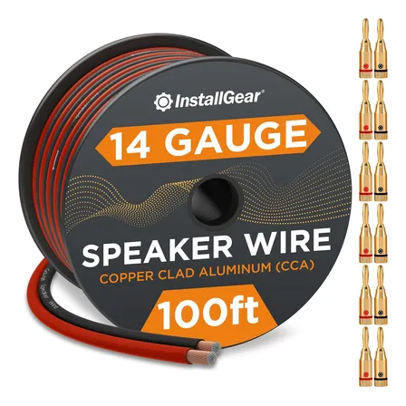 Cable De Altavoz De Calibre 14 De 100 Pies Awg True Spe...