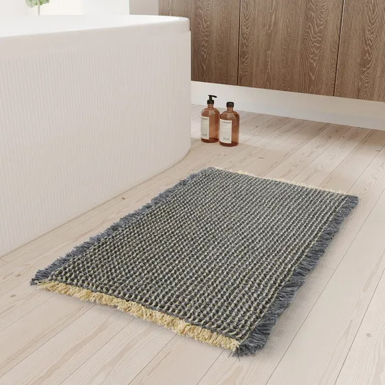 Tchdio Tapete Baño Tejido Punto Gofre Super Absorbente Para