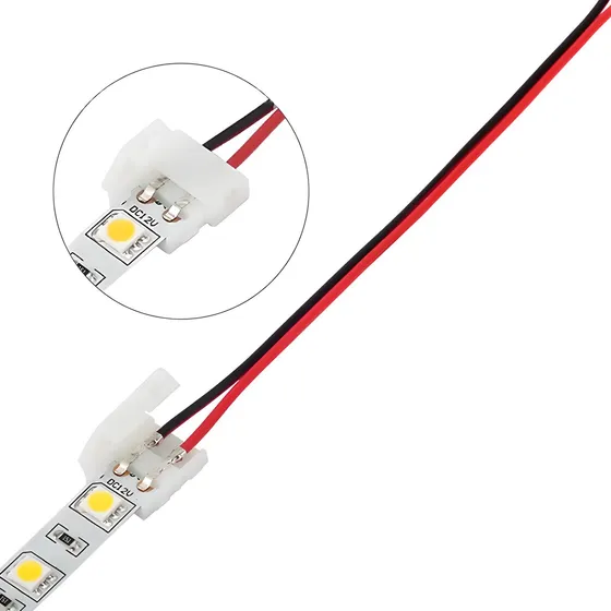 10 Cables Conectores Broches Tira Led 2 Pines 8mm Smd 2835
