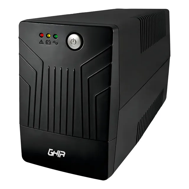 No Break Ghia Con 6 Contactos Ups Respalda Max 1000 va 480 Watts 60 Mins Con Regudalor Y Supresor De Picos Color Negro Modelo GUP-100