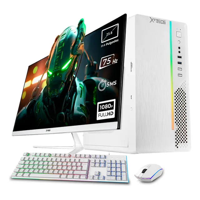 Xtreme Pc Gaming Amd Radeon Vega 8 Ryzen 3 3200g 3.6 Ghz Quad Core 16gb Ssd 500gb Monitor 23.8 75hz Wifi