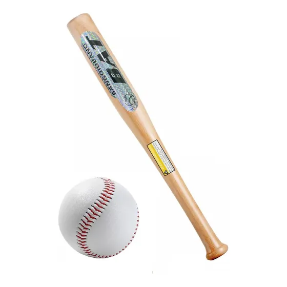 Bate De Baseball De Madera C/pelota Faydi 903-0069 Color Nude