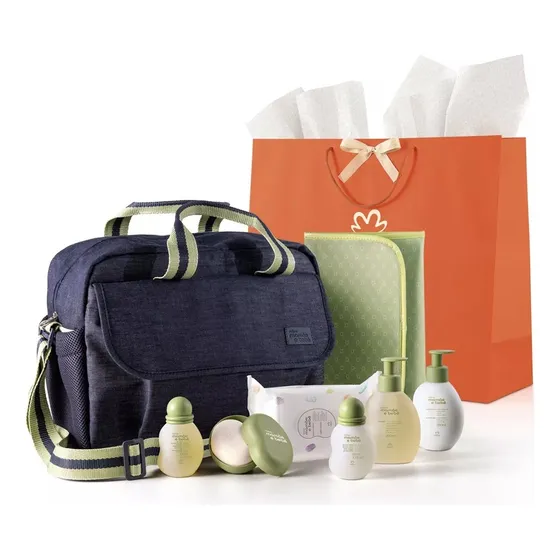 Conjunto Natura Mamãe E Bebê Com Bolsa