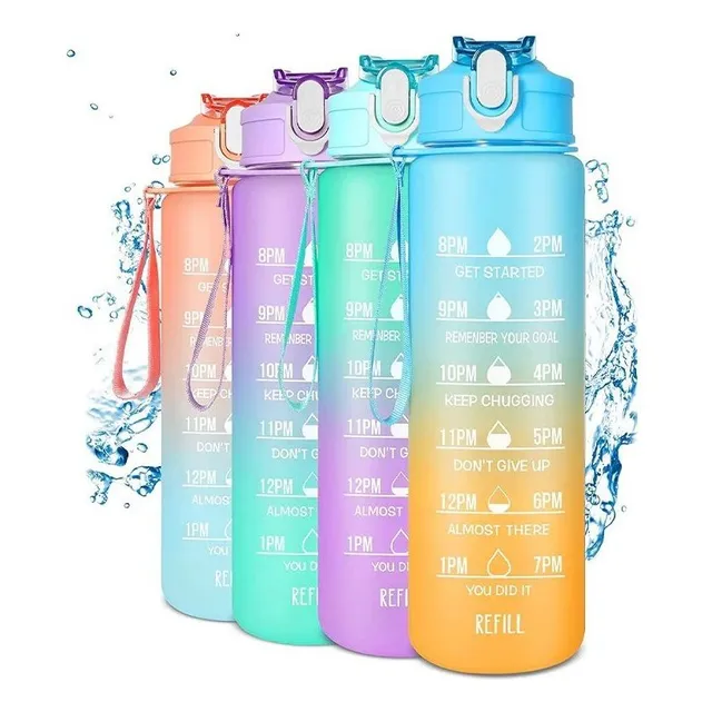 Termo Botella De Agua Motivacional 1 Litro Cooler