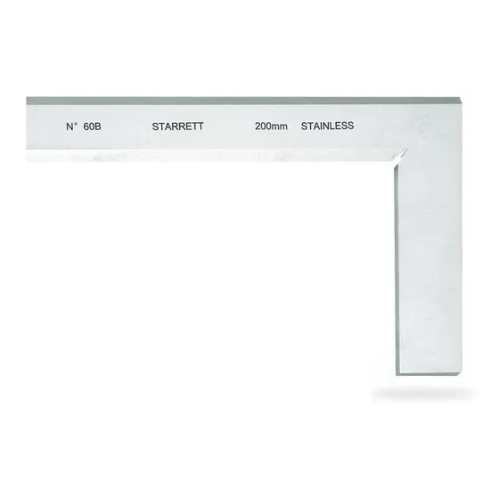 Escuadra De Pelo Biselada Templada Inox. 200x130mm - Serie 6