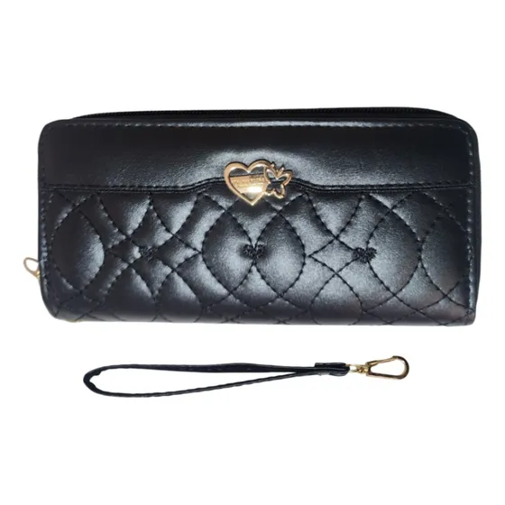 Billetera Cartera De Cuero Sintético - 19x10 Cm