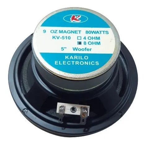 Corneta 5 Pulgadas Woofer  Karilo Electronics 80 Watts 8 Ohm